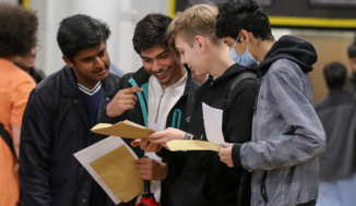 Pupils receiving results